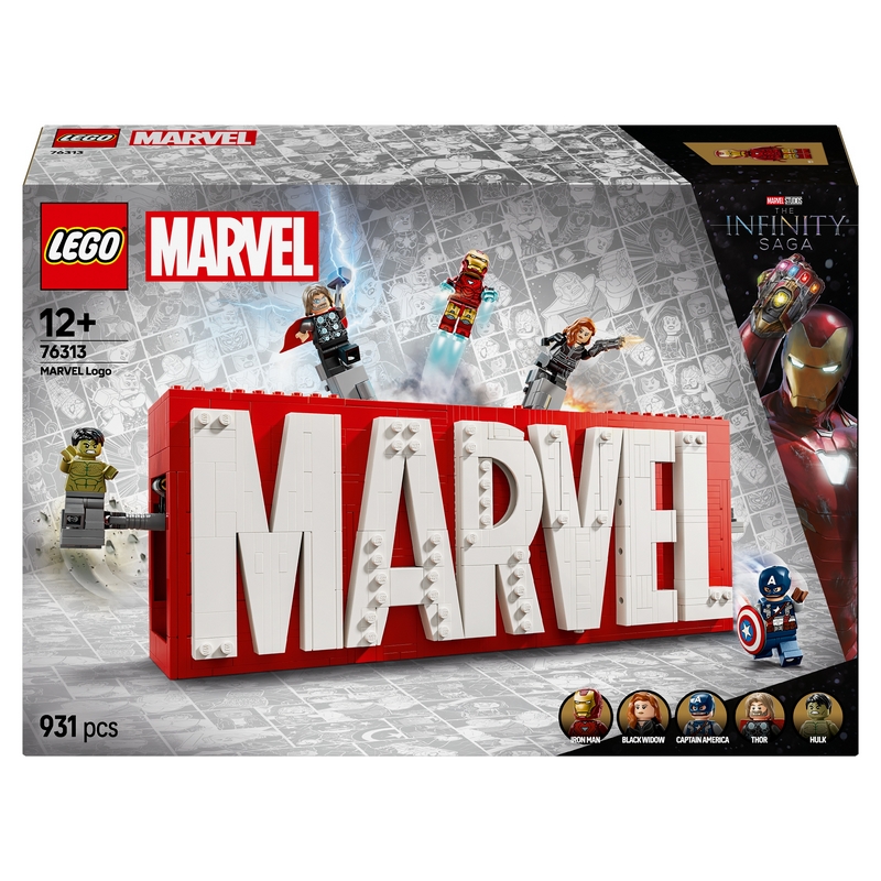LEGO Super Heroes 76313 Logo MARVEL s minifigúrkami